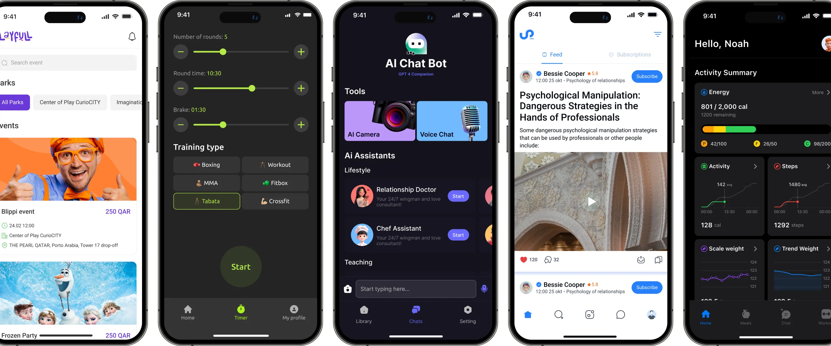 A gallery of mobile app screens built by RERO