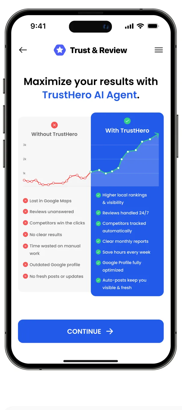 TrustHero app screen