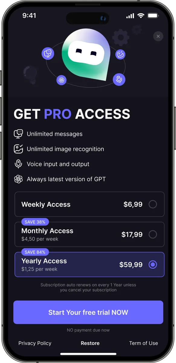 Expert AI app screen