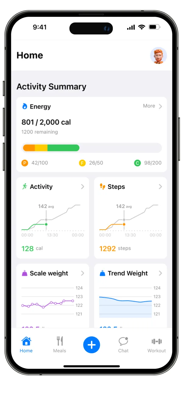 Weight Loss app screen