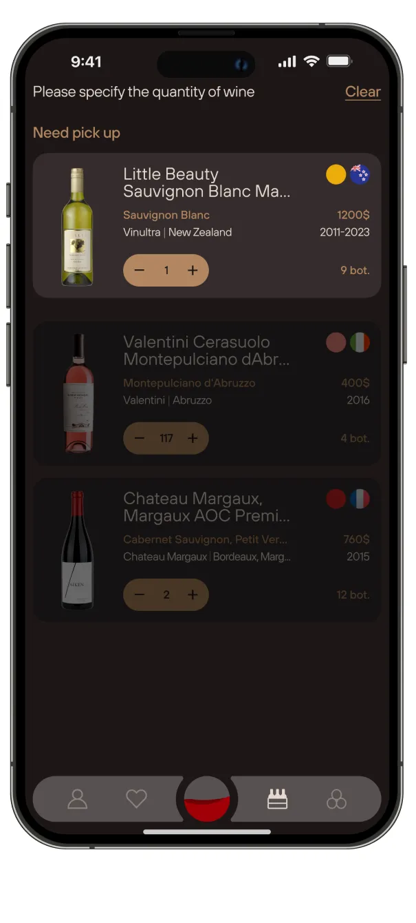 Vinsby app screen