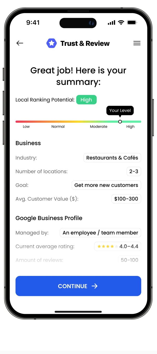 TrustHero app screen