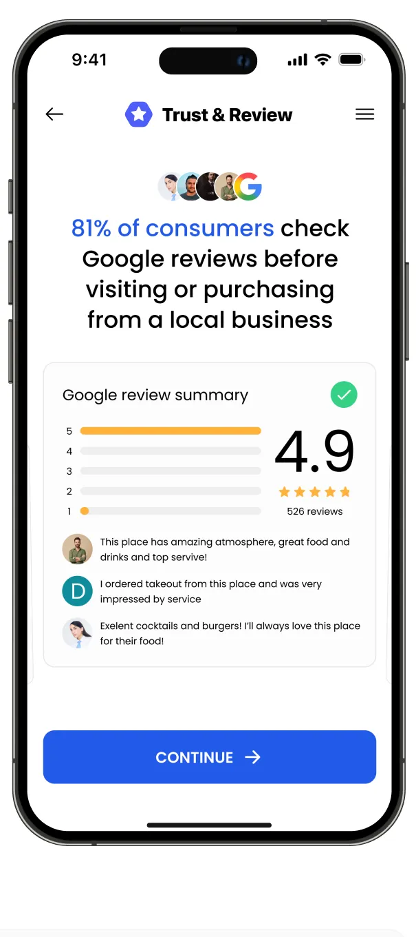 TrustHero app screen